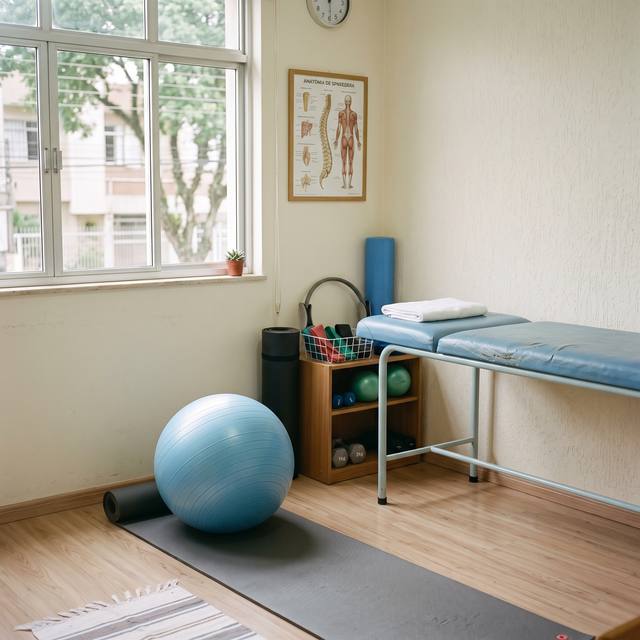 Sala de fisioterapia da clínica